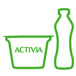 Illustration von Activia Produkten